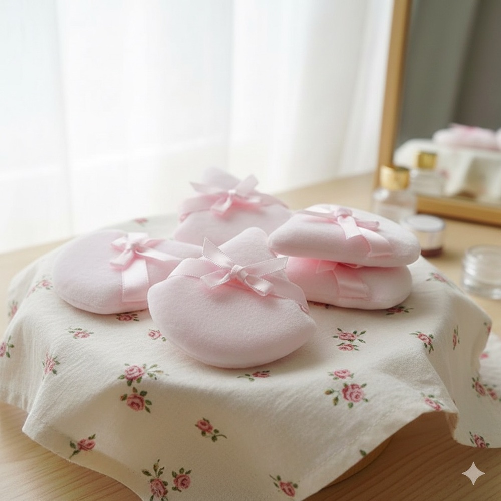 Soft Pink Makeup Powder Puffs 🎀